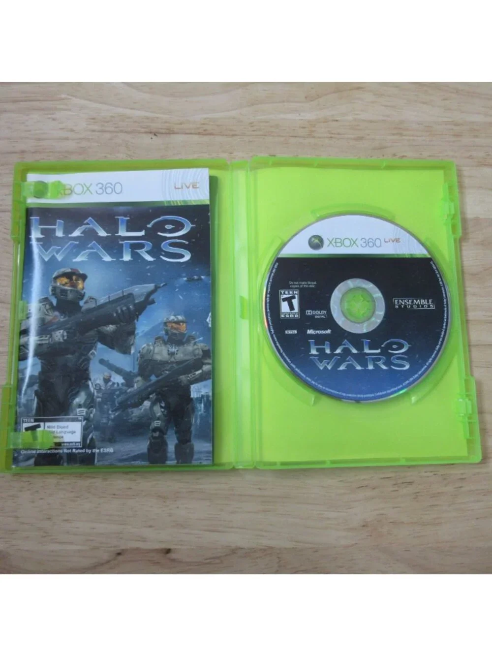 Halo Wars (Microsoft Xbox 360, 2009) Complete with Manual